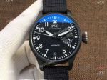 Replica IWC Big Pilot Power Reserve So Black Black Rubber Strap